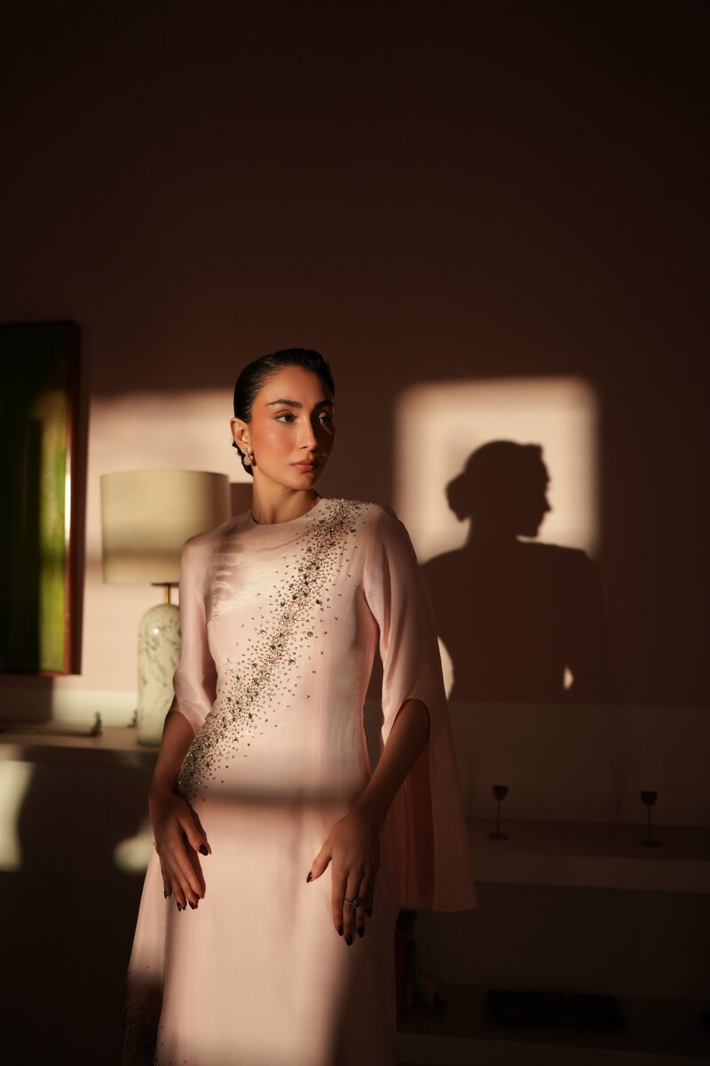 Anum, blush bridal gown